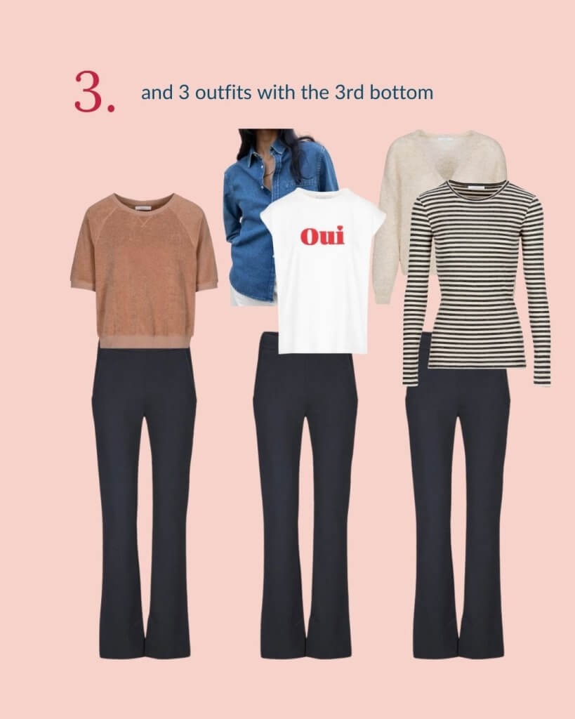 creating outfits with the more formal pants