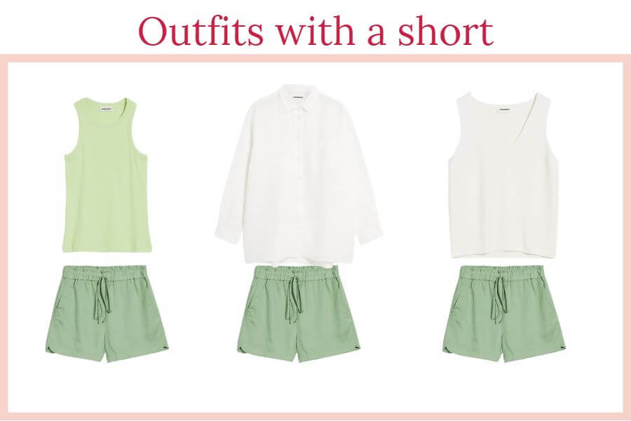 Summer capsule wardrobe short outfits