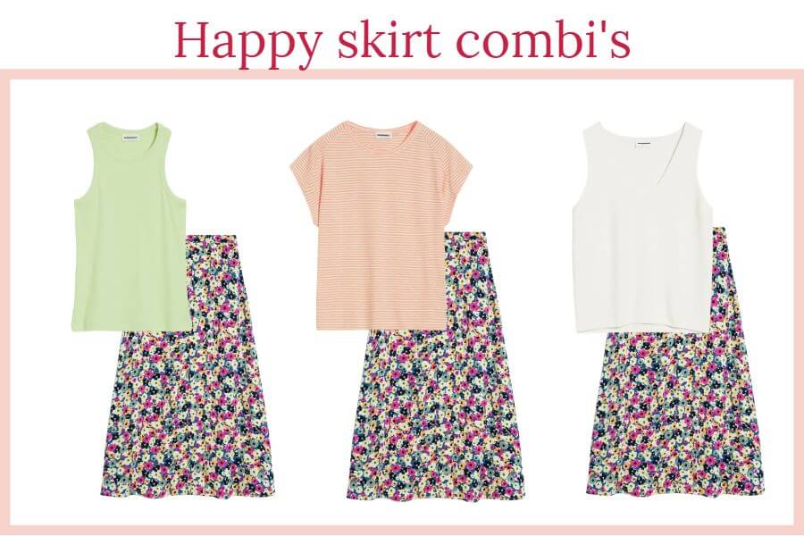 Summer capsule wardrobe skirt outfits